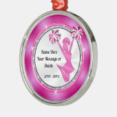 Super Cute Pink Persoonlijke Cheerleader Ornament (Links)