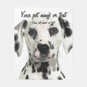 Super Cute, Puppy Dalmatian Dog Fleece Deken (Voorkant)
