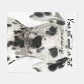 Super Cute, Puppy Dalmatian Dog Fleece Deken (Voorkant (Horizontaal))