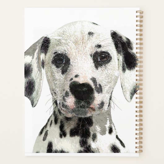 Super Cute, Puppy Dalmatian Dog Planner (Achterkant)