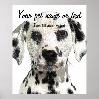 Super Cute, Puppy Dalmatian Dog Poster
