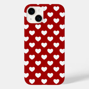 Super Cute Red en White Hearts Polka Dots Style Case-Mate iPhone Case