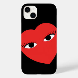 Super Cute Red Heart met ogen Case-Mate iPhone 14 Plus Hoesje