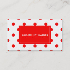 Super Cute Red polka stit visitekaartjes