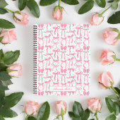 Super Cute Roze Flirterige Strik Met Persoonlijke  Notitieboek