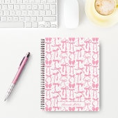 Super Cute Roze Flirterige Strik Met Persoonlijke  Notitieboek