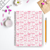 Super Cute Roze Flirterige Strik Met Persoonlijke  Notitieboek