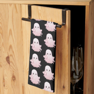 Super Cute Roze Geest Patroon Halloween Theedoek