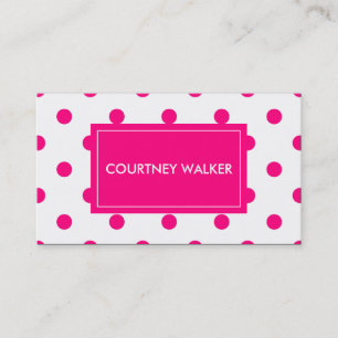 Super Cute roze polka dot visitekaartjes