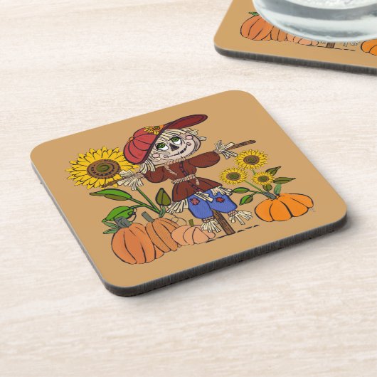 Super Cute Scarecrow Bier Onderzetter (Linkerzijde)
