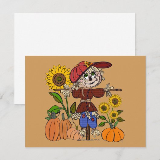 Super Cute Scarecrow Briefkaart (Voorkant / Achterkant)