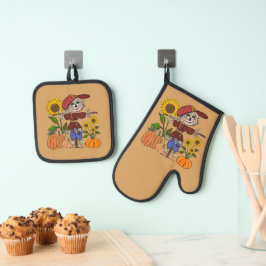 Super Cute Scarecrow Ovenwant & Pannenlap Set