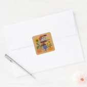 Super Cute Scarecrow Vierkante Sticker (Envelop)