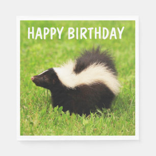 Super Cute Skunk Birthday Servet