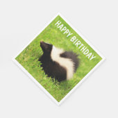 Super Cute Skunk Birthday Servet (Hoek)