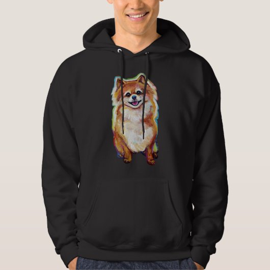 Super Cute Smiling Pommeren Hoodie (Voorkant)