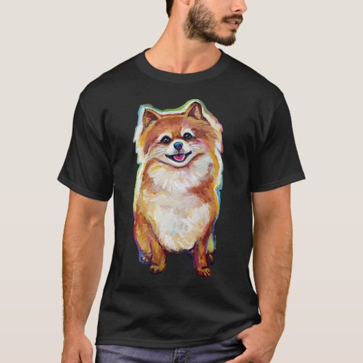 Super Cute Smiling Pommeren T-shirt (Voorkant)