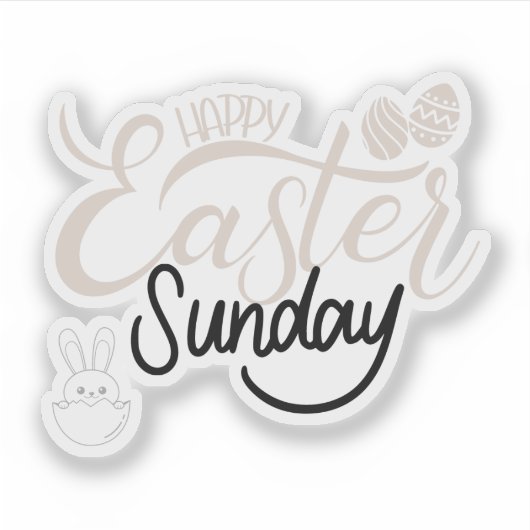 Super Cute Sticker voor paasdag (Voorkant)