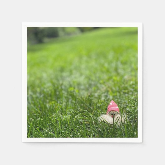 Super cute tuin kabouter cocktail servetjes servet (Voorkant)