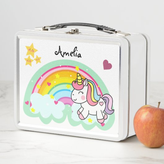 Super Cute Unicorn en Rainbow, speciaal gepersonal (In situ)