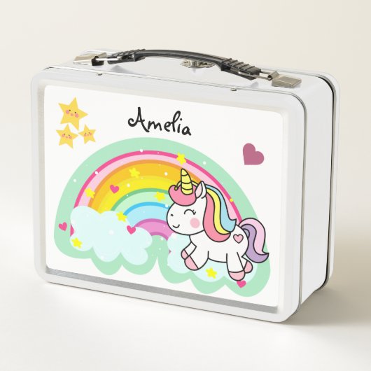 Super Cute Unicorn en Rainbow, speciaal gepersonal (Achterkant)