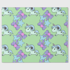 Super Cute Unicorn Star Schattig Cadeaupapier