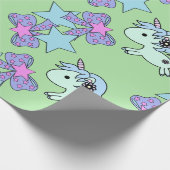 Super Cute Unicorn Star Schattig Cadeaupapier (Hoek)
