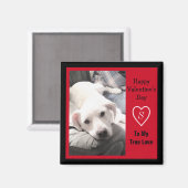 Super Cute Valentijnsdag Red en Black Dog Magneet (Voorkant / Achterkant)