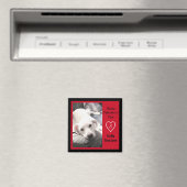 Super Cute Valentijnsdag Red en Black Dog Magneet (Insitu (Vaatwasser))
