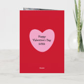Super Cute Valentijnsdag White Puppy Dog Red Kaart (Achterkant)