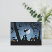Super Cute Witch en Cat en Dog Halloween Briefkaart (Staand voorkant)