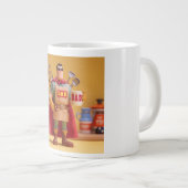 Super Dad: 3D Character Illustration of a BBQ-Lovi Grote Koffiekop (Voorkant rechts)