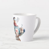 Super Dad: 3D Character Illustration of a BBQ-Lovi Latte Mok (Rechterhoek)