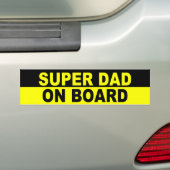 SUPER DAD AAN BOORD BUMPERSTICKER (Op auto)