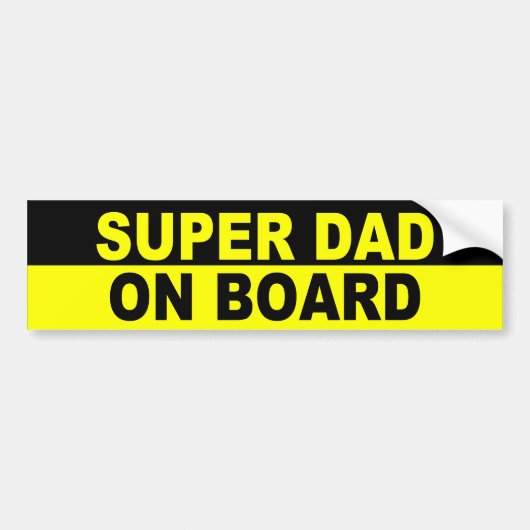 SUPER DAD AAN BOORD BUMPERSTICKER (Voorkant)