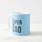 Super Dad Block Text Koffiemok (Voorkant links)