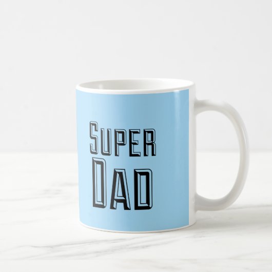 Super Dad Block Text Koffiemok (Rechts)