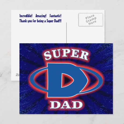 Super Dad Briefkaart (Voorkant / Achterkant)