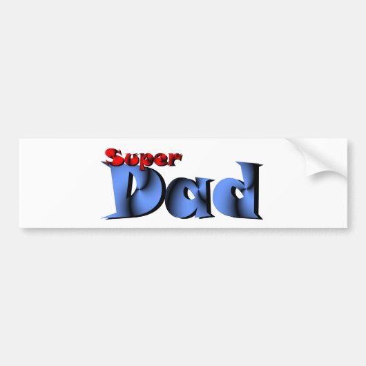 Super Dad Bumpersticker (Voorkant)