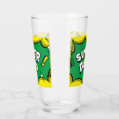 "Super Dad" Colorful Comic Book Pop Art Glas (Links)