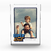 Super Dad Comic Book Photo Gift for Dad Keepomwill Fotoblokken (Voorkant)
