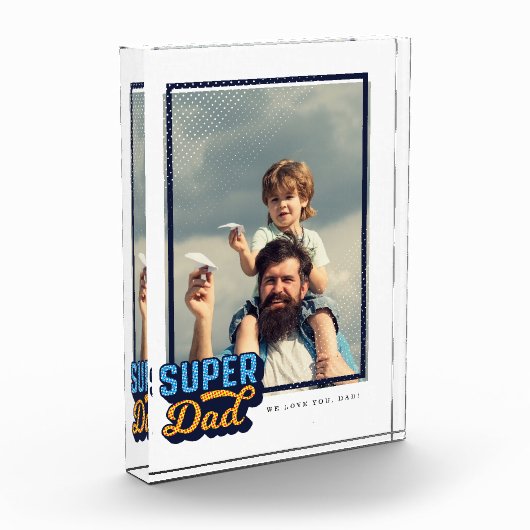 Super Dad Comic Book Photo Gift for Dad Keepomwill Fotoblokken (Links)