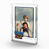 Super Dad Comic Book Photo Gift for Dad Keepomwill Fotoblokken (Rechts)