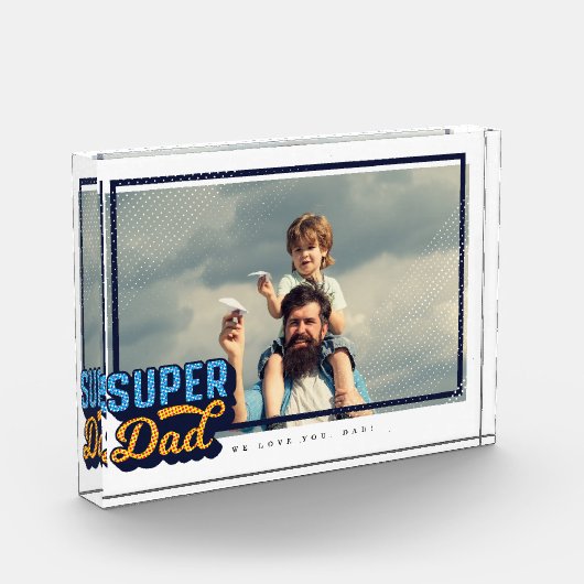 Super Dad Comic Book Photo Gift for Dad Keepomwill Fotoblokken (Links)
