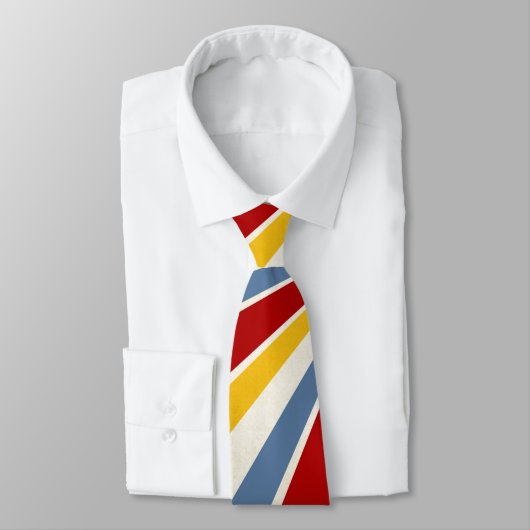 Super Dad Comic Style Red Yellow Blue Vaderdag Stropdas (Gebonden)