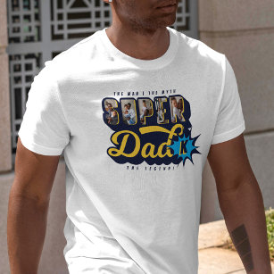 Super Dad Custom Photos Man Myth Legend Superheld T-shirt