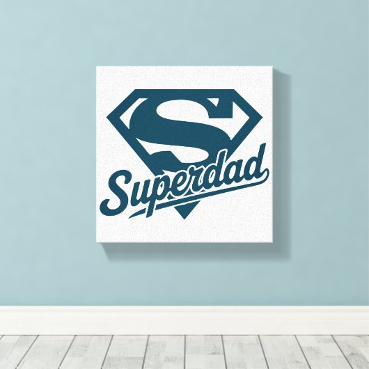 Super Dad Ever Canvas Afdruk (Insitu (Houten vloer))