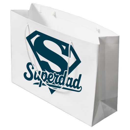 Super Dad Ever Groot Cadeauzakje (Achterkant Gekanteld)