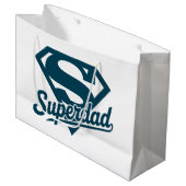 Super Dad Ever Groot Cadeauzakje (Voorkant Gekanteld)