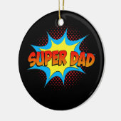 Super Dad Family Matching Superheld Comics Set Keramisch Ornament (Links)
